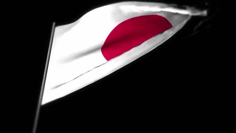 japan flag , realistic 3d animation of waving flag . japan flag waving in the wind. national flag of japan. flag seamless loop animation. 4k high quality, 3d render