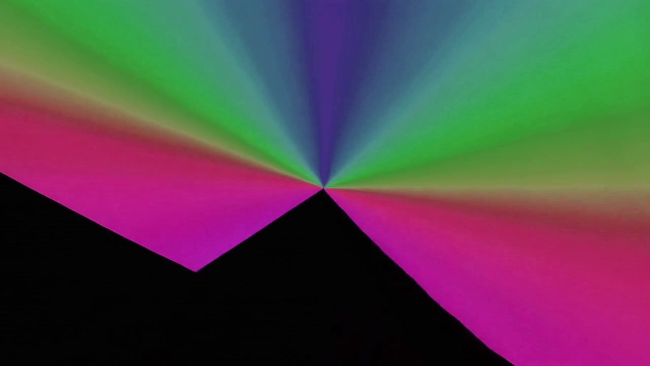 Abstract Geometric Animation with Vibrant Color Gradients on Black Background