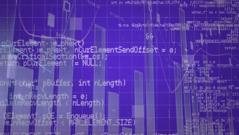 data processing with graph in the background