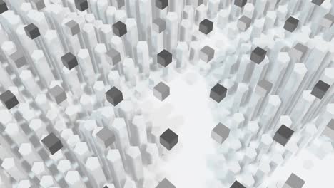 Moving-rows-of-grey-cubes-over-moving-3d-white-blocks