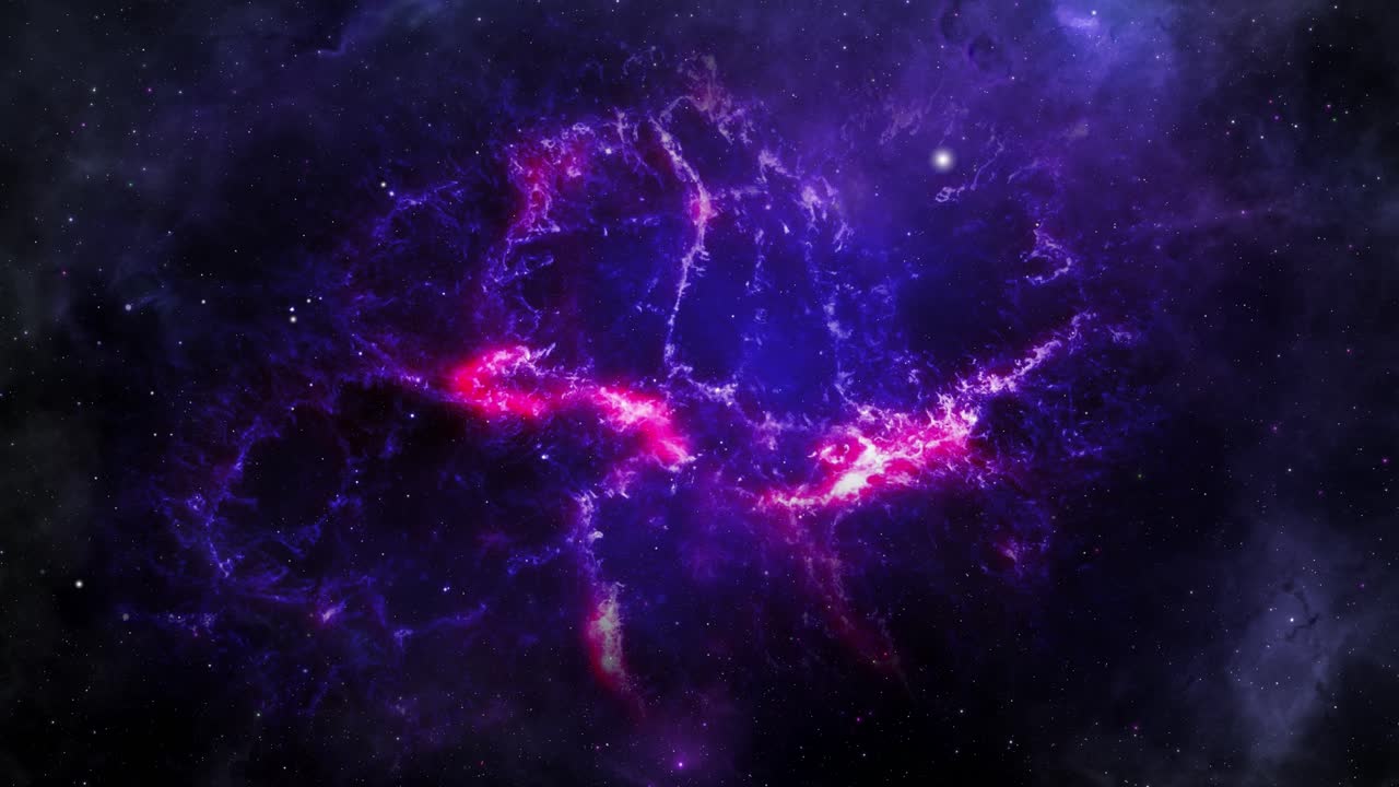 4k space of animation of nebula and stars