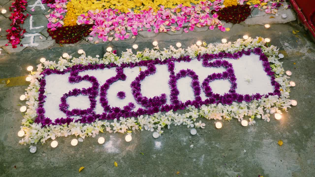 imágenes cinematográficas de 4k de la decoración india para el festival de diwali