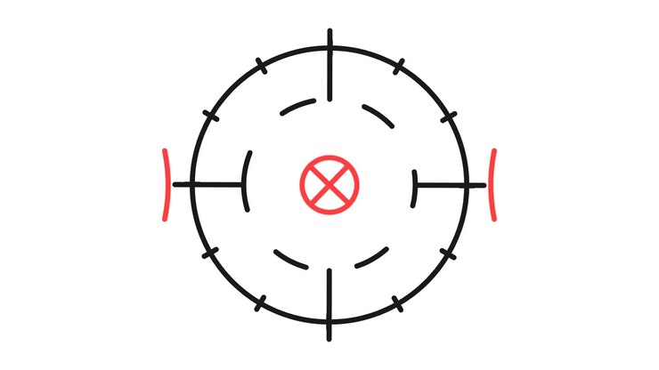 Animated Circular Loading Icon with Crosshair Design