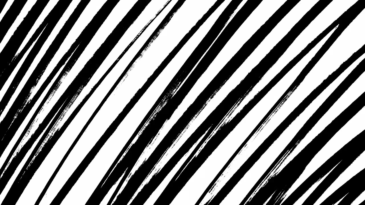 Animazione dinamica di linee diagonali astratte in bianco e nero