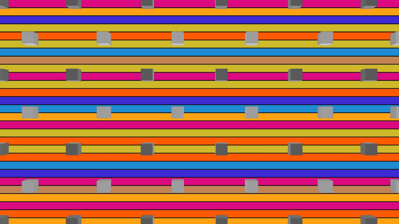 animación de cuadrados de colores en un fondo de colores