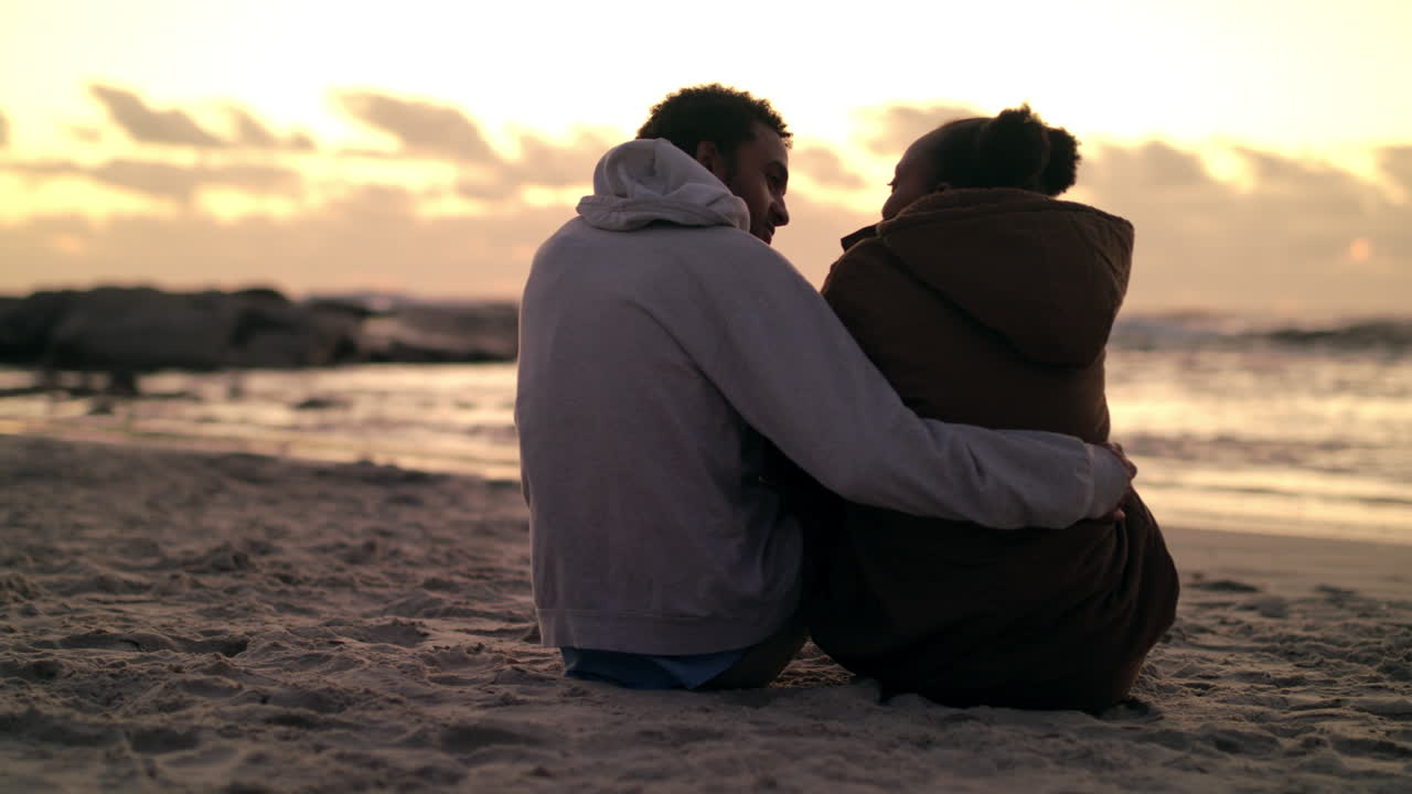 Young love by the ocean