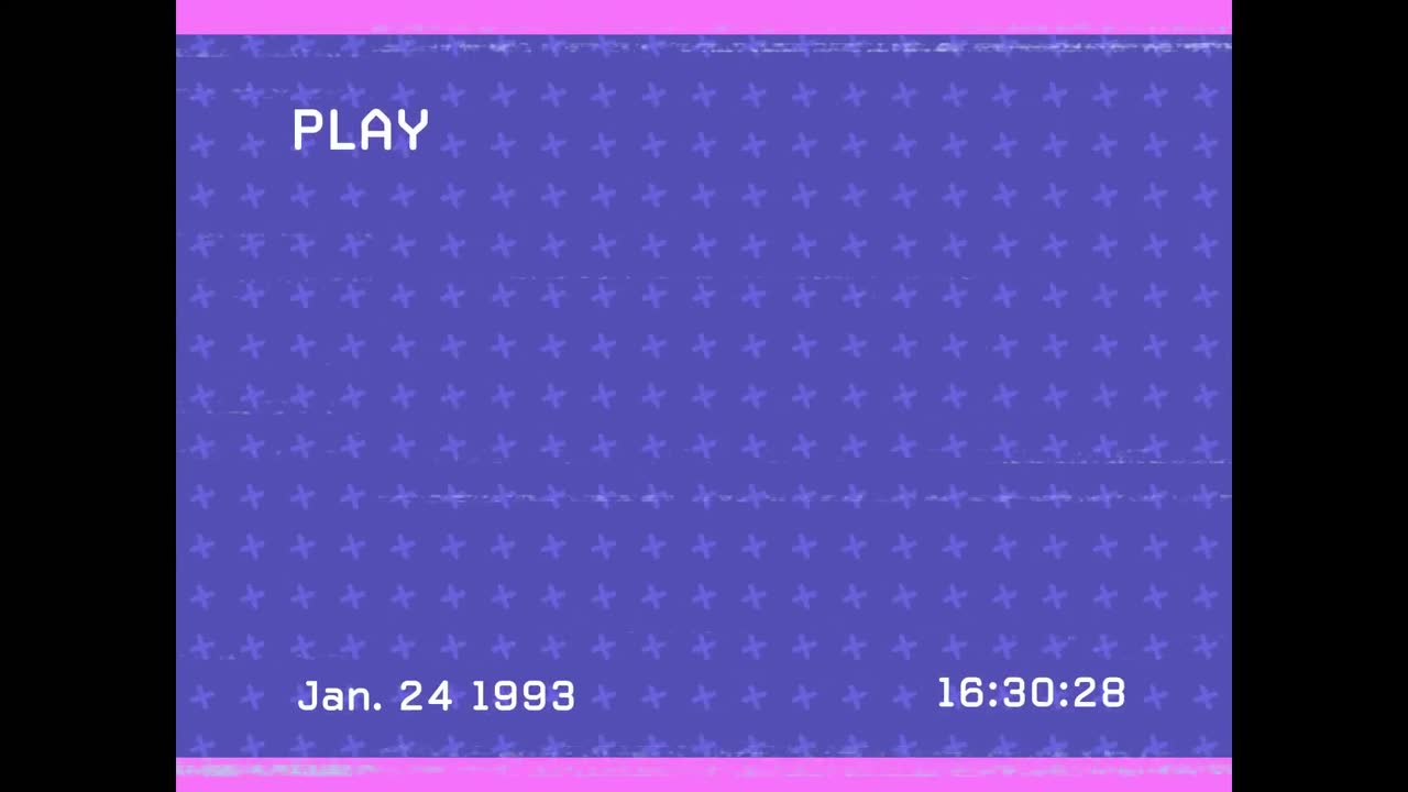 animación de interferencia de fallo sobre fondo rosa y negro