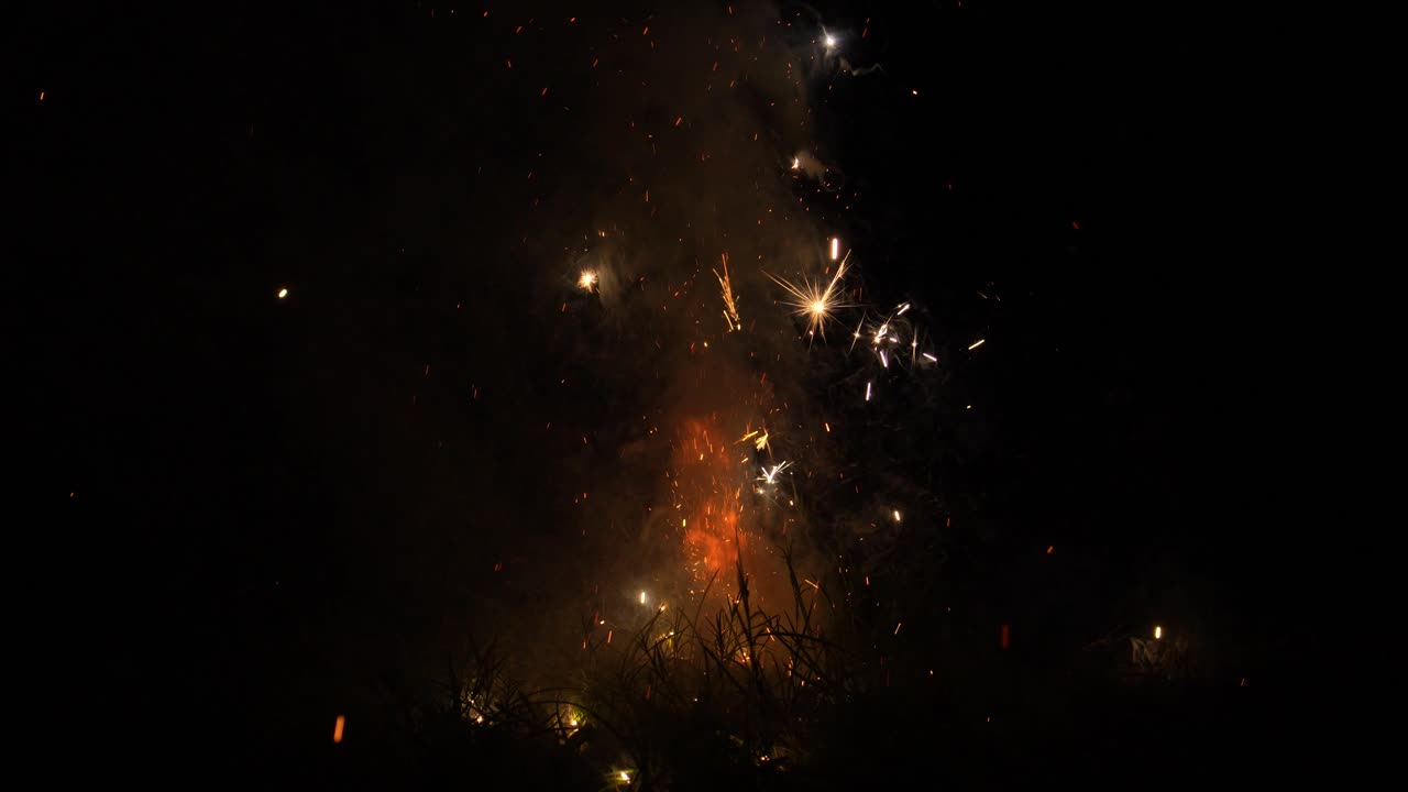 Different types of firecrackers are being burned during Diwali