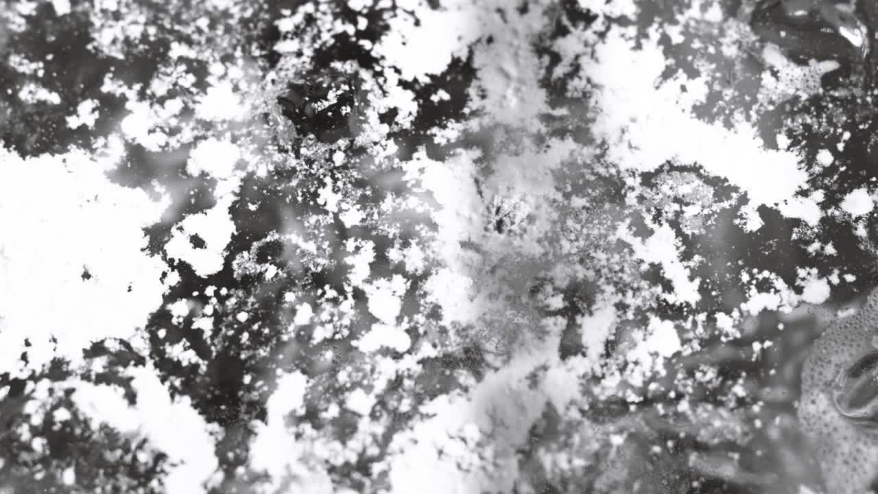 검은색과 색의 움직이는 액체 매크로 알파 텍스처 배경