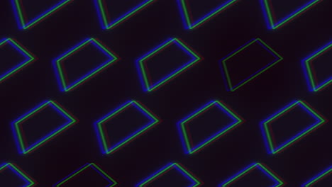 Checkered-pattern-of-green-and-blue-squares-on-black-background