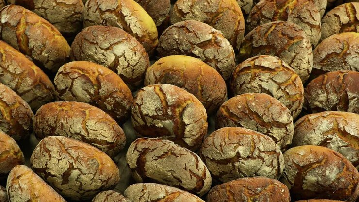 Sourdough Bread Freshly Baked In A Bakery