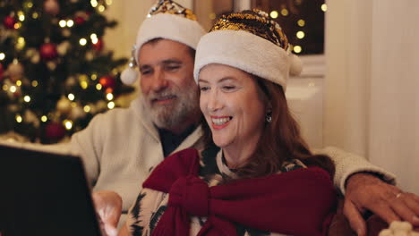 couple celebrating christmas together