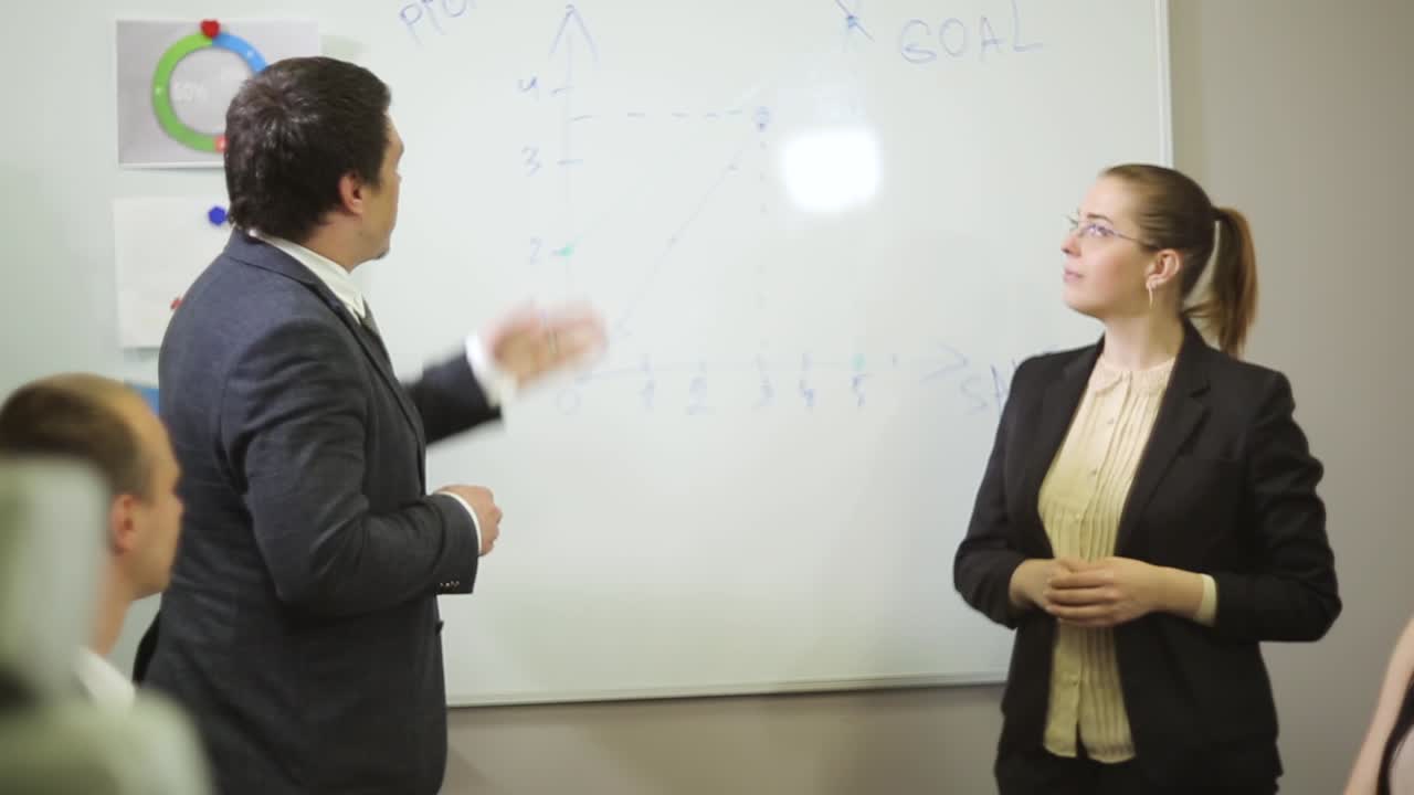 Business People Analyzing Statistics. Business people analyzing statistics, financial concept