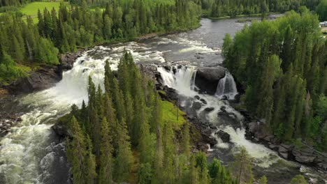 ristafallet waterfall in the western part of jamtland is listed as one of the most beautiful waterfalls in sweden.