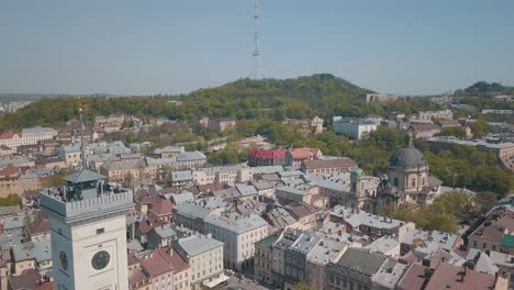 aerial view of lviv, ukraine