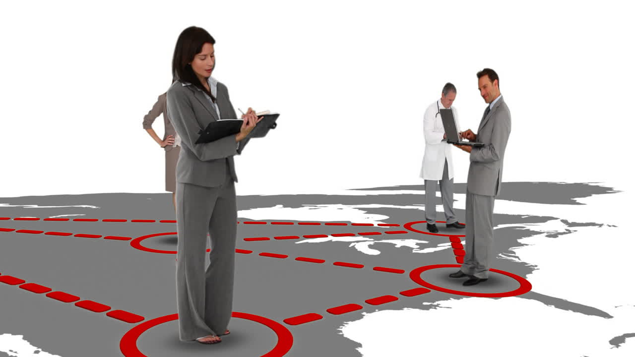 지도에 있는 노동자들