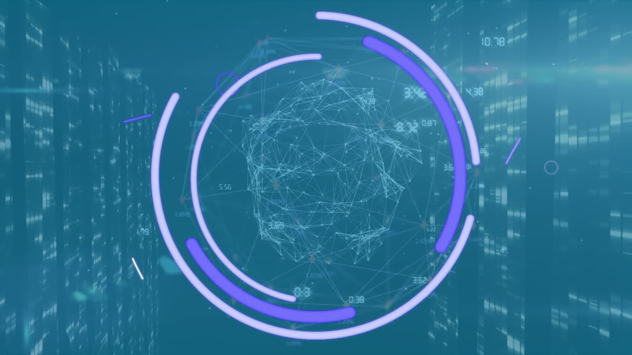 animación de la red de conexiones sobre formas