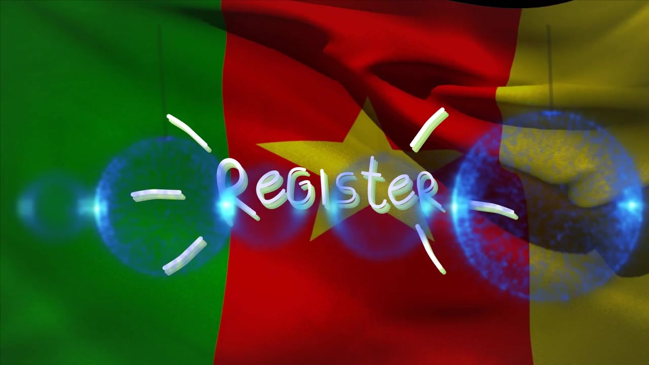 Animation von Blasen und Register über der Flagge Senegals