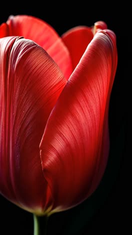 close-up of a red tulip