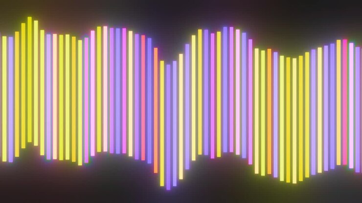 Abstract Neon Light Wave Pattern