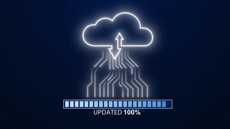 Cloud Computing Data Upload and Update Progress Bar Animation