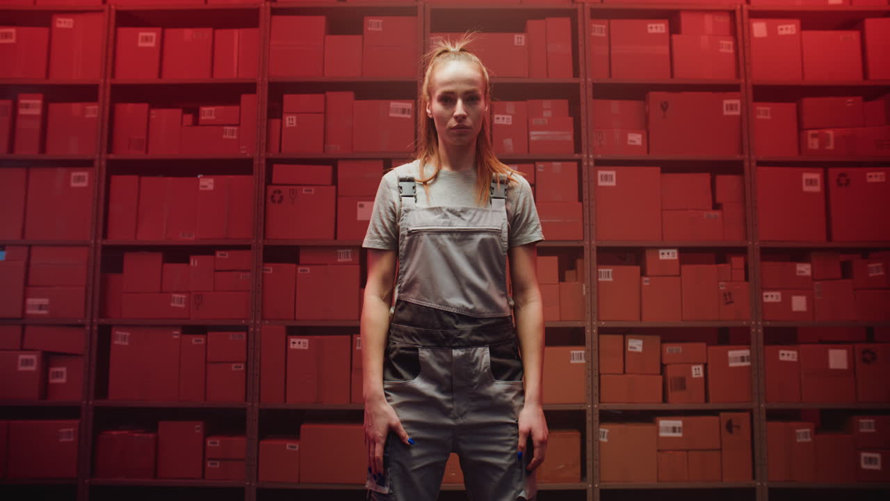 женщина на складе.