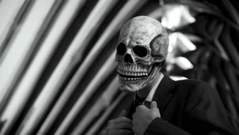 man in skull mask
