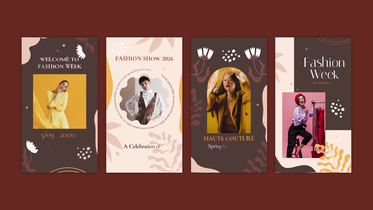 Trendy Looks Fashion Week Instagram StoriesTemplates