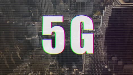 5G-text-against-cityscape-in-background