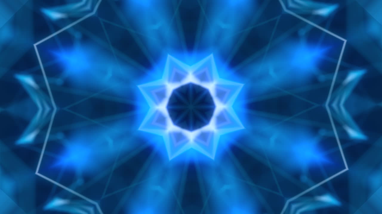 abstracto patrón de caleidoscopio azul brillante
