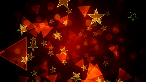 estrellas y triángulos de la fiesta