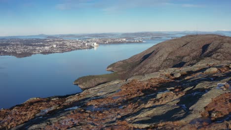 aerial from dalsnuten towards sandnes