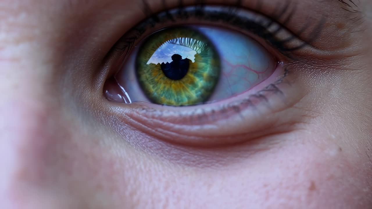 Close-up of Wide-Open Eyes