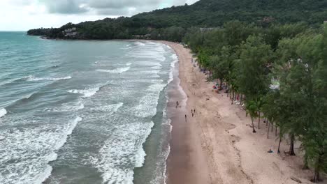 Drohnenaufnahme-Des-Strandes-Von-Patong-In-Phuket,-Thailand