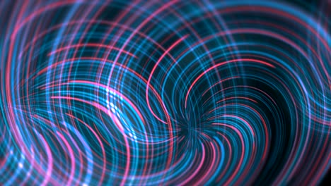 abstract neon 4k background ultraviolet spectrum, glowing lines rotating circles spiral virtual reality radial animation