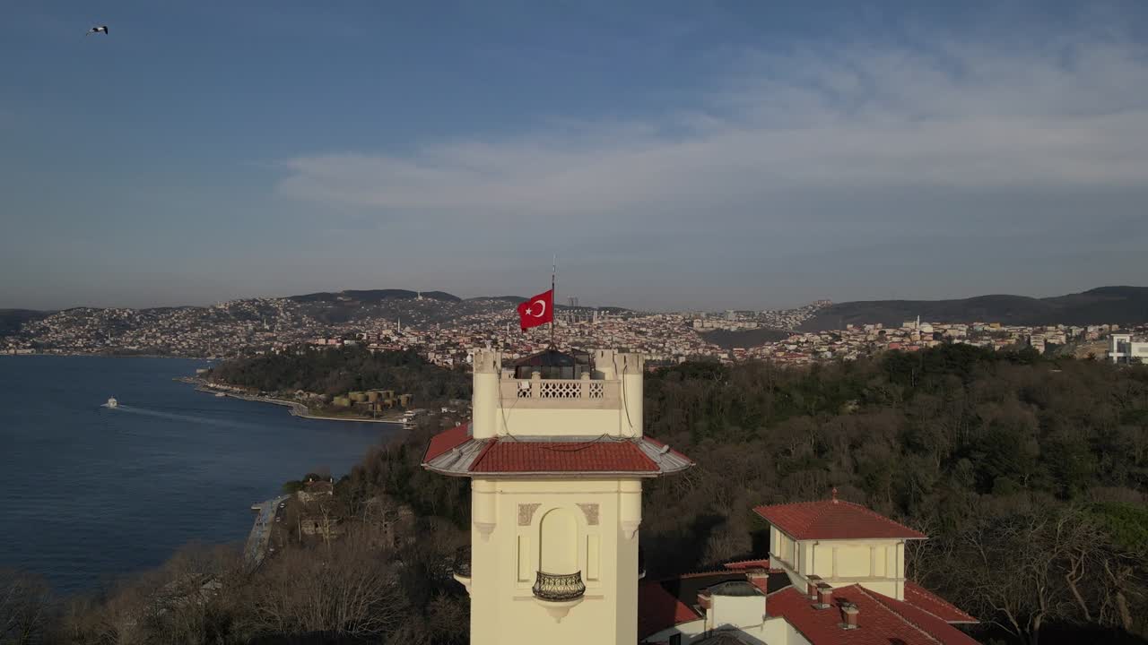 el pabellón de hidiv video aéreo de beykoz, estambul, turquía