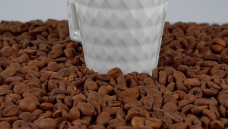 revelación de tiro deslizante de café y frijoles turcos tradicionales