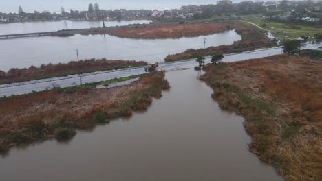 vista aérea de las inundaciones en carlsbad