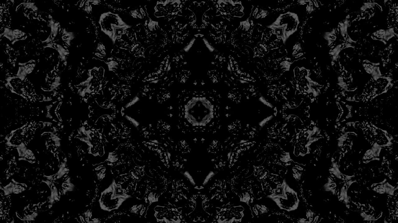 kaleidoscopio astratto in bianco e nero.