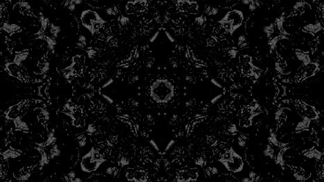 abstract kaleidoscope black and white colored.