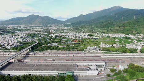 hong kong pat heung mtr maintenance centre, aerial view