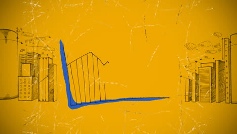 compuesto digital de una tendencia de gráfico industrial