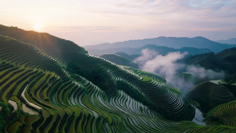 stunning rice terraces in the mountains