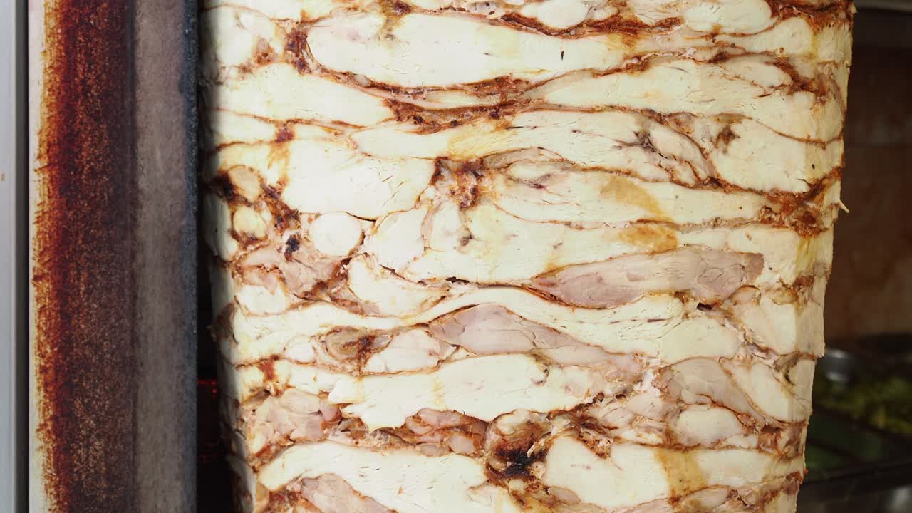 Primo piano di Shawarma di pollo
