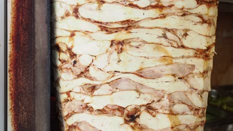 close-up of chicken shawarma