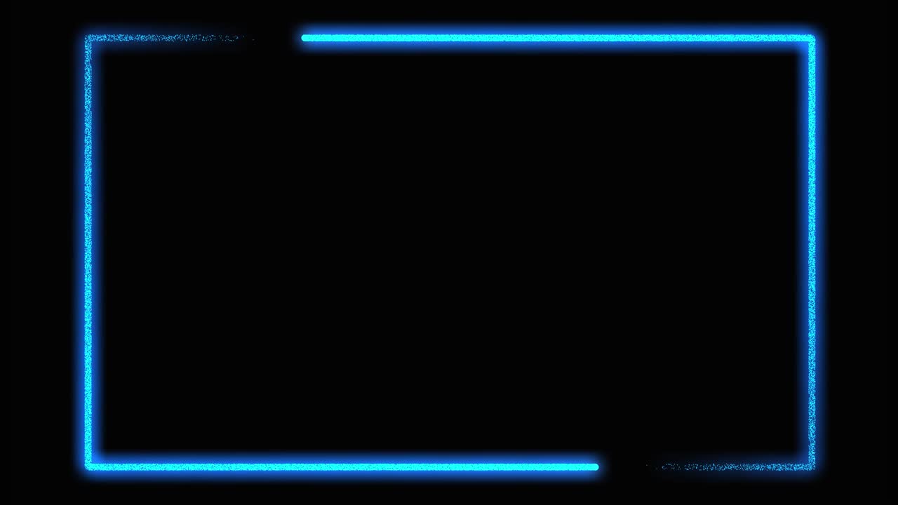 빛나는 선과 함께 파란색 프레임 경계 배경 - 비디오 애니메이션