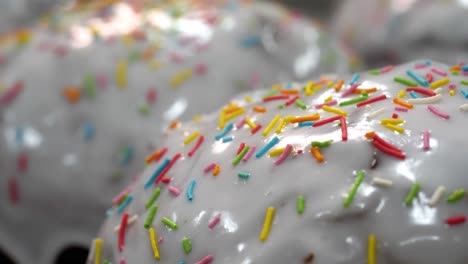 close-up of decorated easter bread