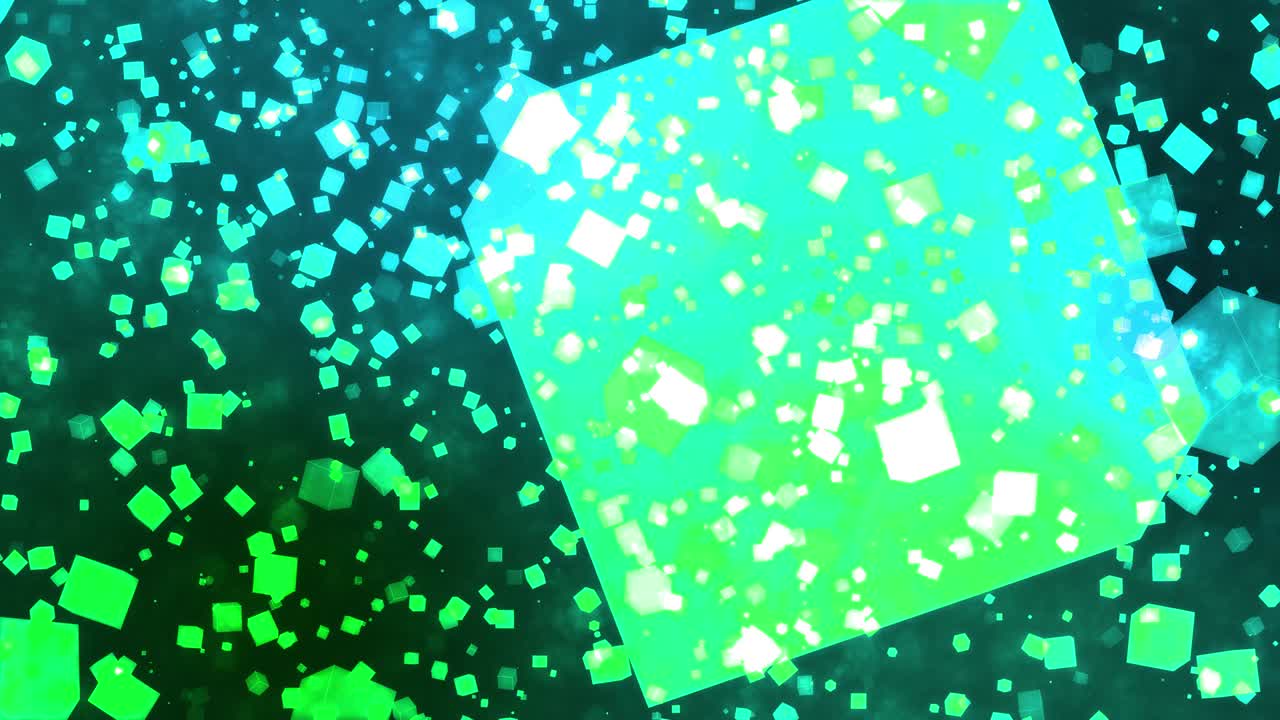 큐브 떠다니는 입자 애니메이션 모션 그래픽