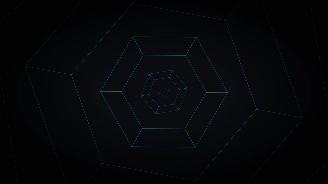 Abstract Geometric Hexagon Tunnel Animation
