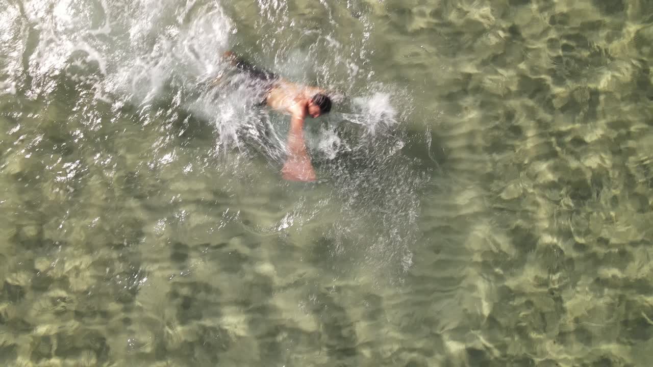 natación mar vista aérea vacaciones